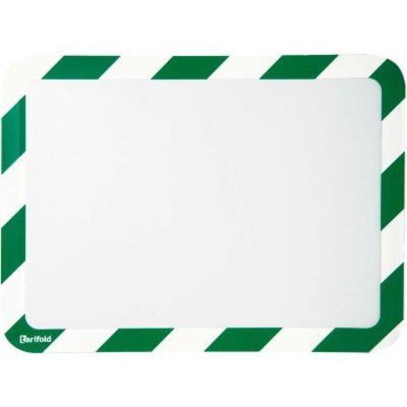 TARIFOLD Tarifold Safety Sign Holder Repositionable Self-Adhesive, Green & White Border P194995